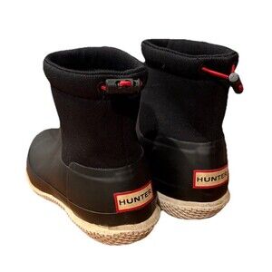 HUNTER Chelsea Rain Boots Flat Heel Calendar Sole Black Women’s Size 7